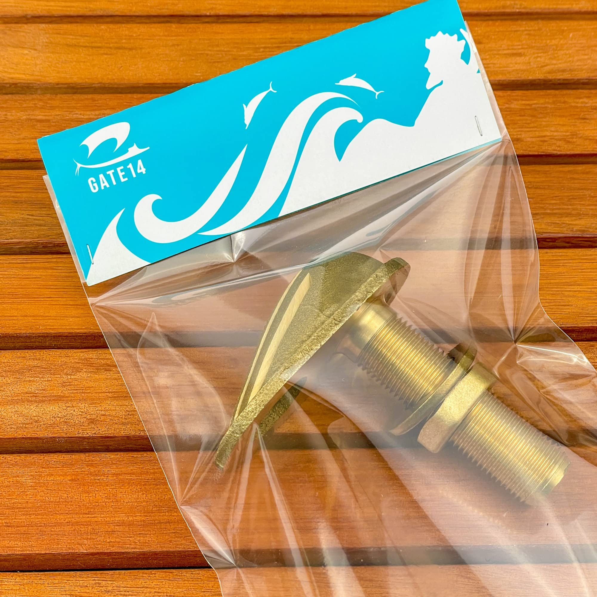 GATE14® Presa a Mare, Filtro di Aspirazione Passascafo in Ottone Ø Filettatura: 1/2"