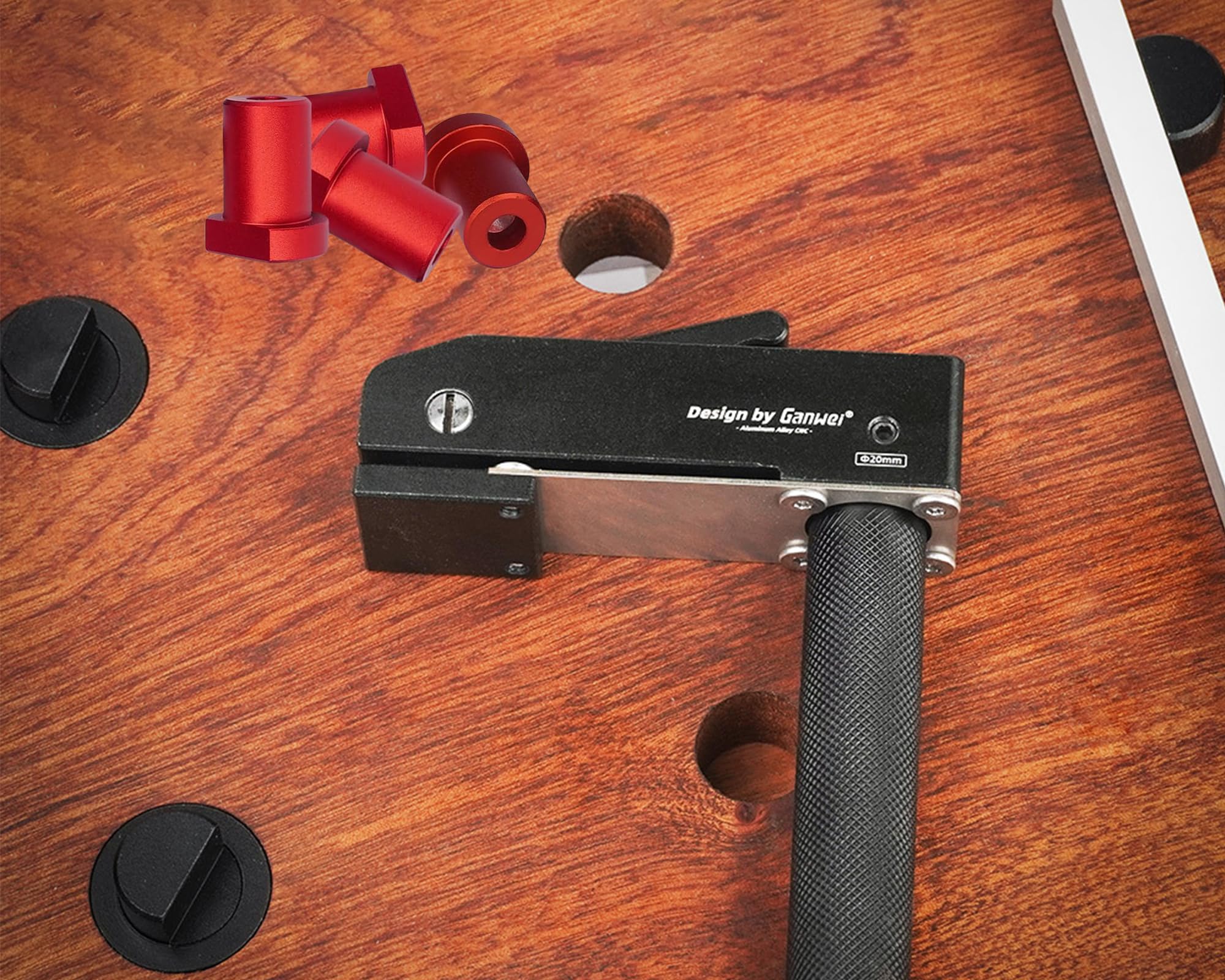2er-Pack MFT-Halteklemmen mit 4 Bankhunden, 20 mm, für den Schreibtisch, schnell wirkende Klemme, verstellbar, schnell fixierter Clip, Aluminiumlegierung, Schnellklemmen für Holzschnitzerei, Fräsen