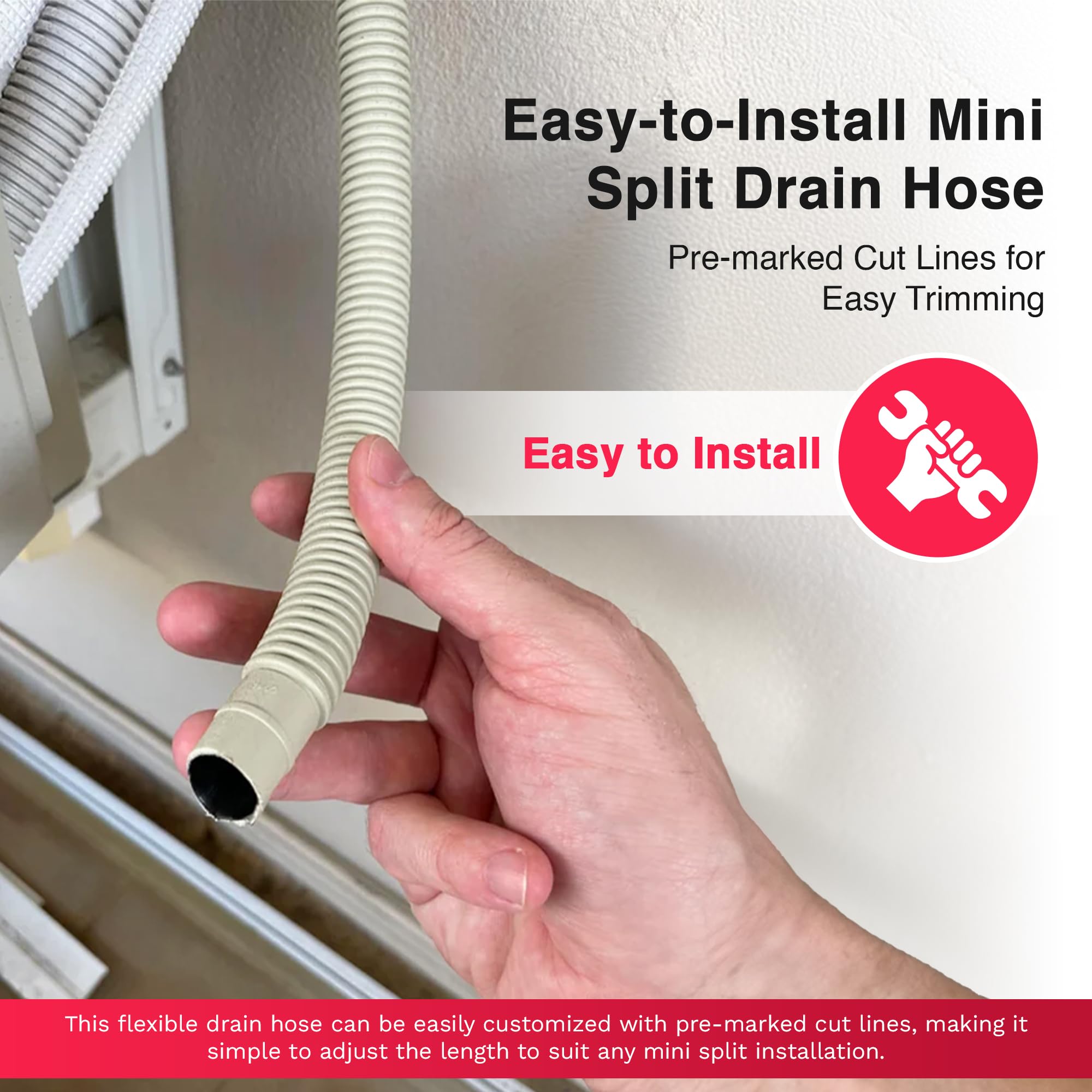 Amazon.co.jp: DuctlessAire ミニスプリットドレンホース - ポータブル