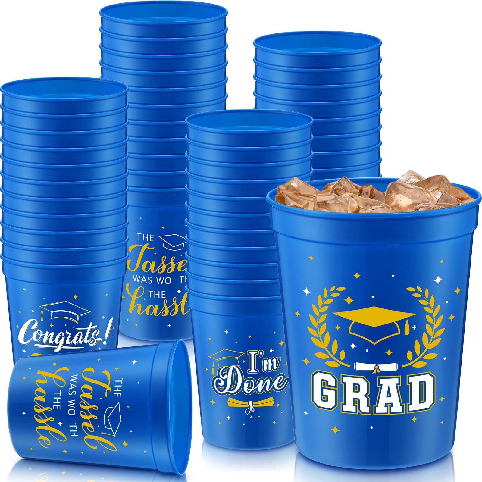 Buy 48 Pieces Graduation Party Cups, 16 oz Congrats Grad Cups Set 2023