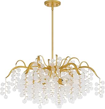 Quoizel Maple 6-Light Gold Leaf Chandelier