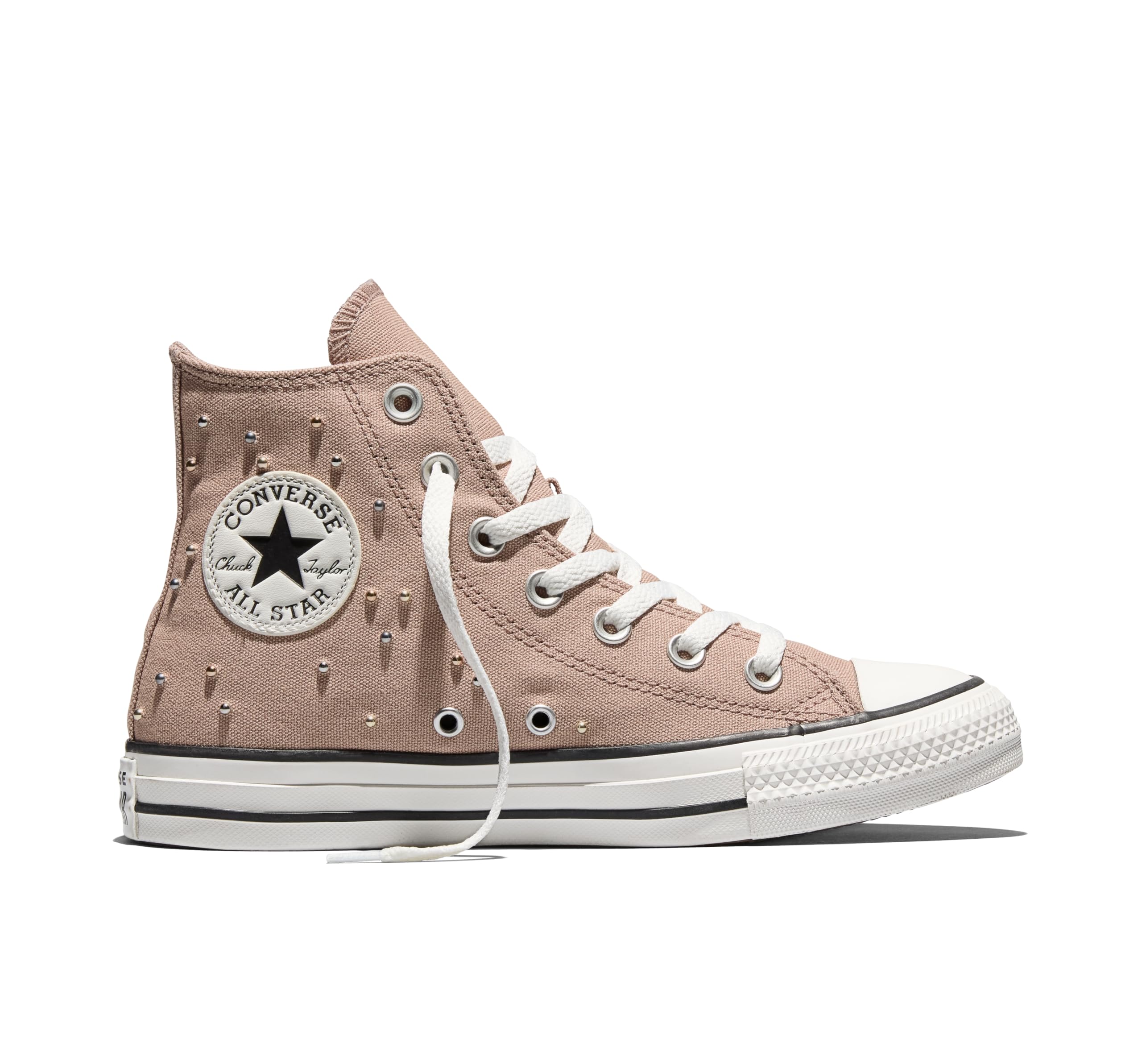 Converse Unisex Adult Chuck Taylor All Star Mini Studs High Top Sneaker 12 Women/10 Men Dried Earth/Vintage White/Black