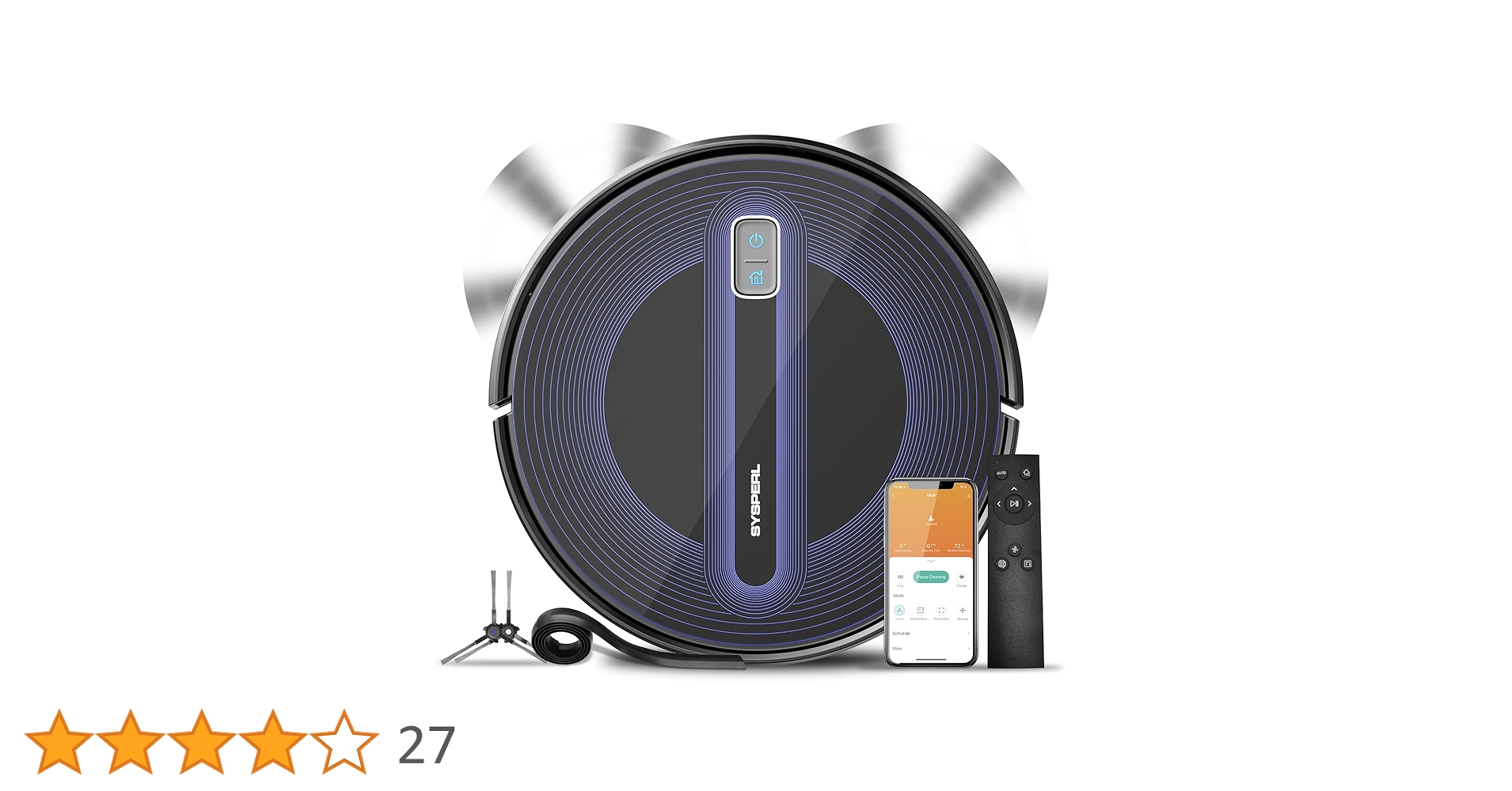 Amazon.co.jp : SYSPERL V40P ロボット掃除機 2600Pa 強力吸引 8.1cm超