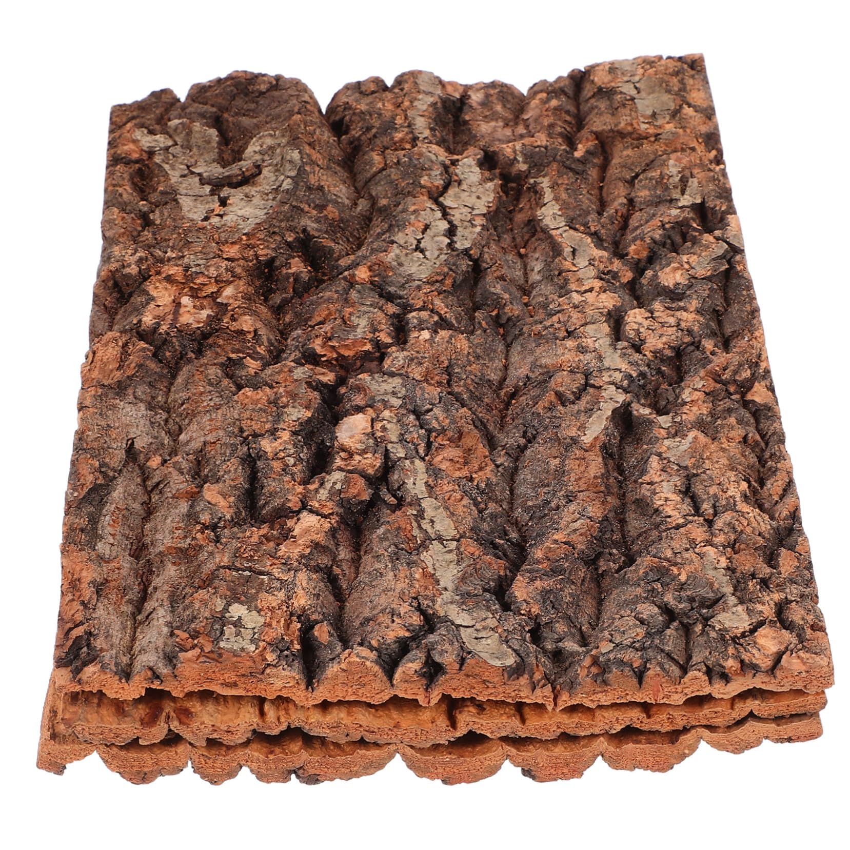 3pcs Écorce de Liège Naturelle pour Terrarium, Plateforme d'escalade Réaliste et Décoration pour Reptiles, Cachette pour Araignées et Lézards
