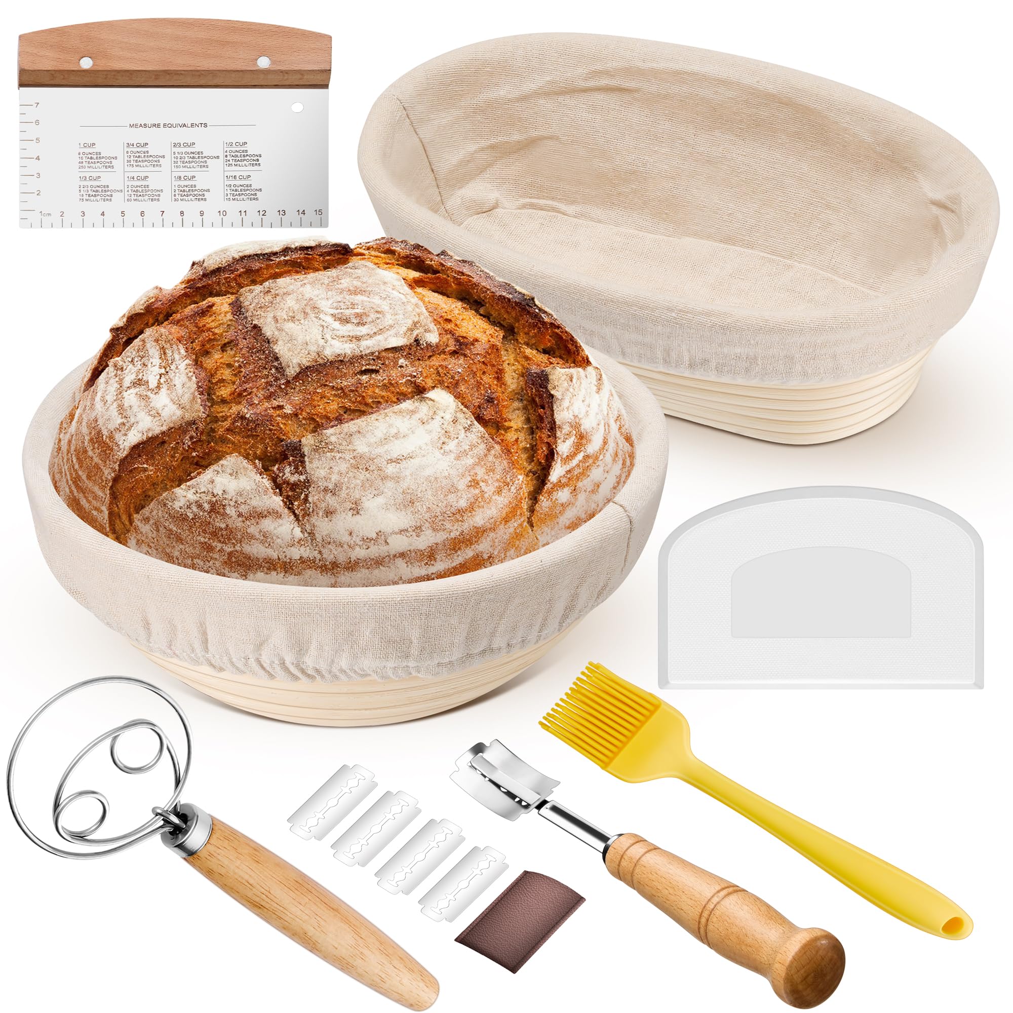 HaWare Set di cestini rotondi e ovali (7, 23 cm rotondo e 25 cm ovale)