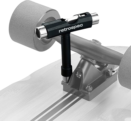 Miniatura 4 de Retrospec Upkeep - Herramienta de patín portátil multifunción todo en uno con llave Allen 2 en 1 y destornillador de cabeza Phillips para ajustar y