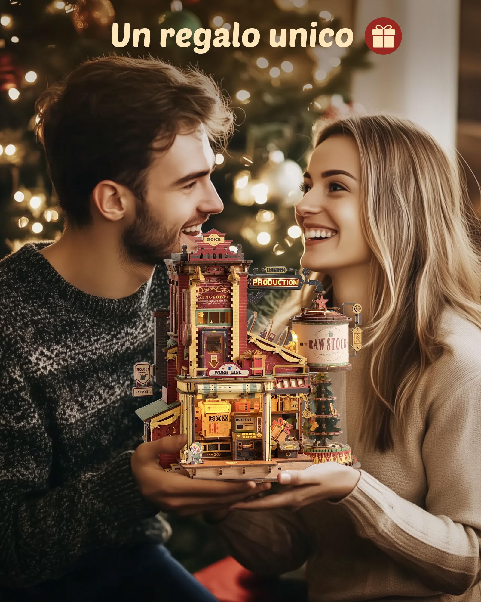 ROKR Puzzle 3D Legno Dream Gift Factory Modellismo da Costruire Adulti Idea Regalo Di Compleanno Unica Per Il Padre Uomo EAB01