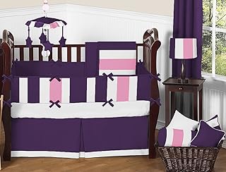 purple crib bumper