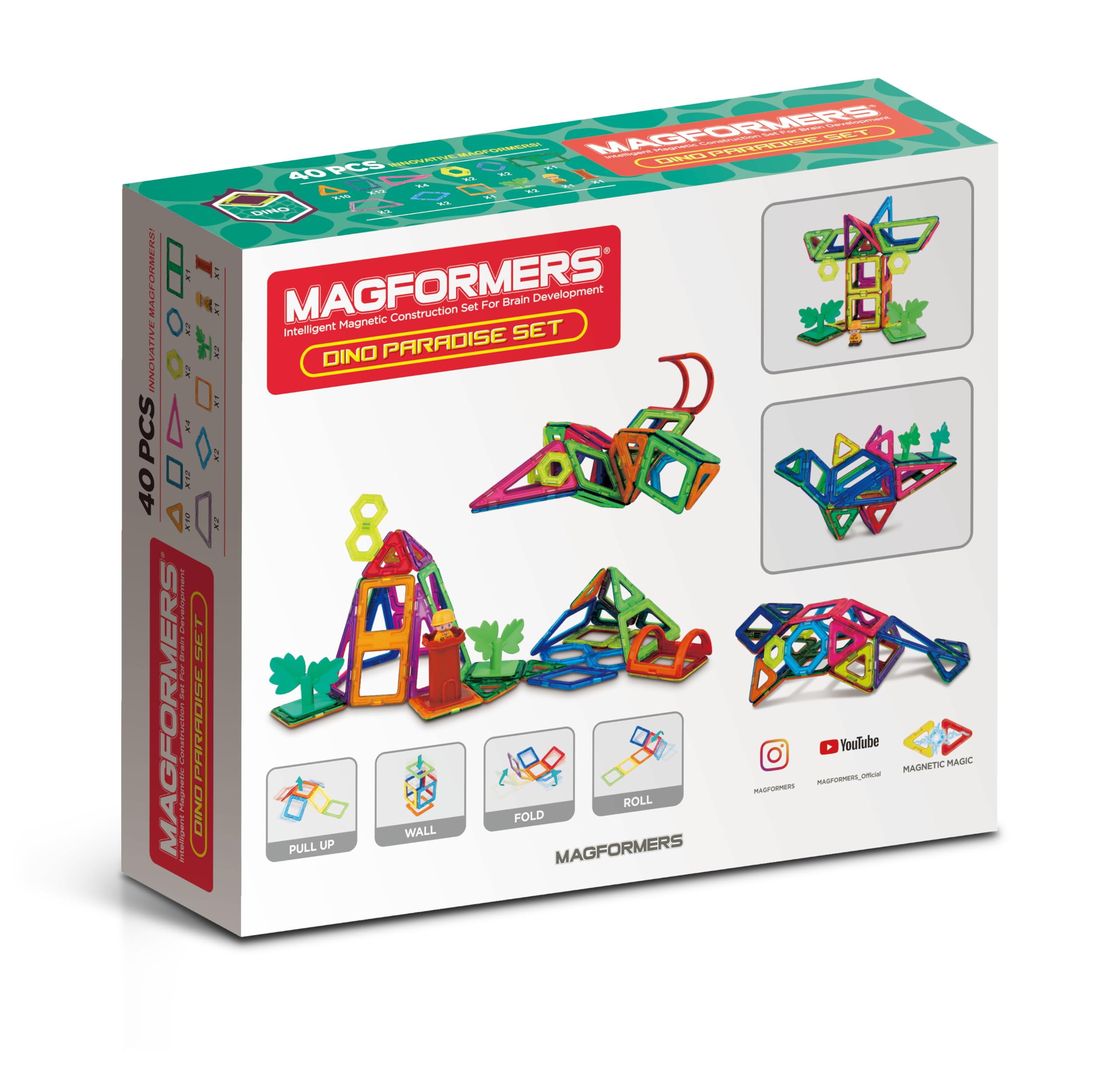 MAGFORMERS Dino Paradise zestaw