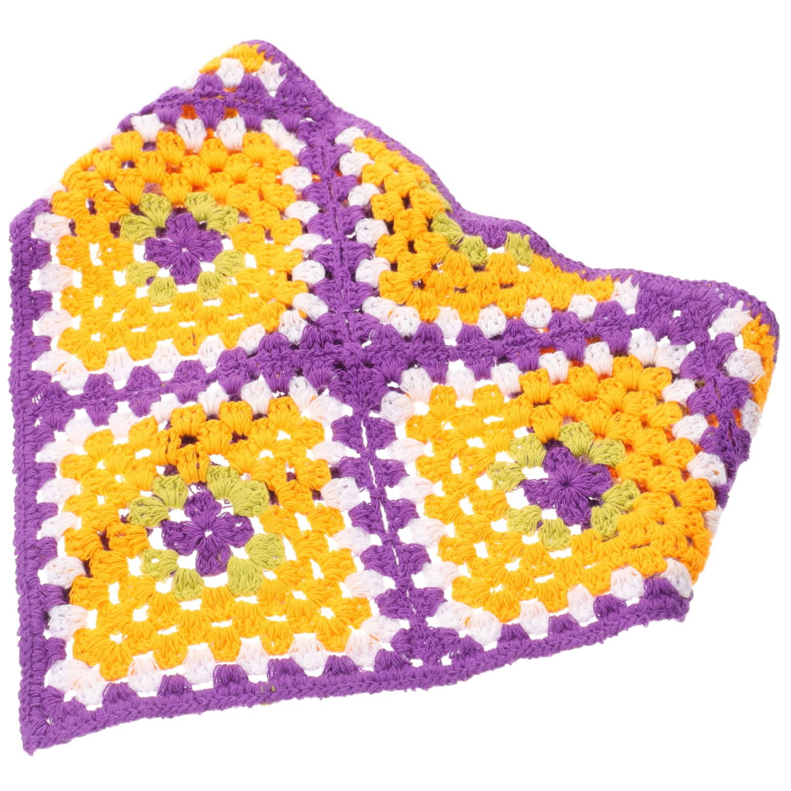 FRCOLOR 2Pcs Fascia Triangolare Fasce Di Trucco Fascia Lavorata A Maglia Delle Sciarpe Testa Fazzoletto All'Uncinetto Bandana Fasce All'Uncinetto Bandana