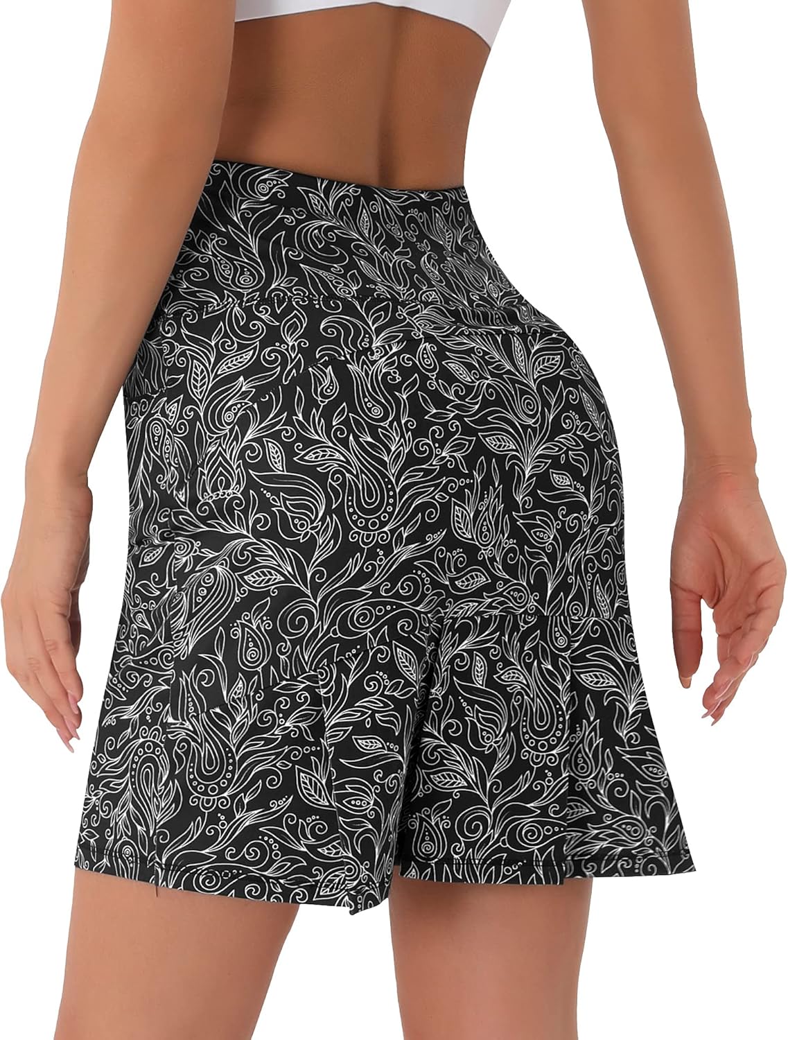 PERSIT Womens's Pleated Athletic Golf High Wasited Tennis Skirt Running Skorts with 2 Side Pockets & Back Zip Card Pocket : Clothing, Shoes & Jewelry