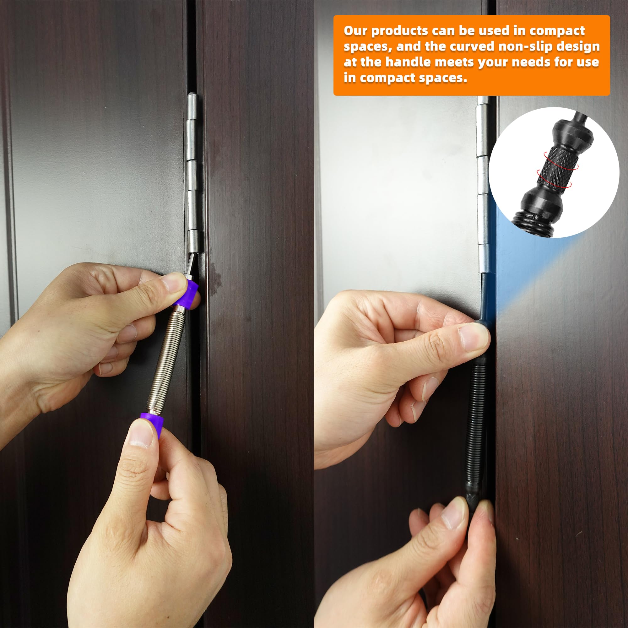 2-Piece Nail Setter Dual Head Nail Set Dual Head Nail Setter Spring Loaded Center Hole Punch Hand Tool — view 6