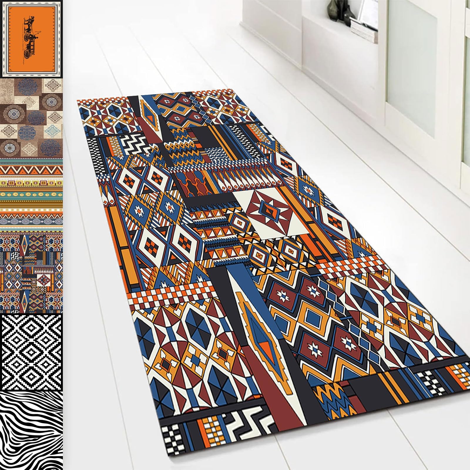 Alfombrillas de cocina antideslizantes de textura suave y gran formato lavable a máquina