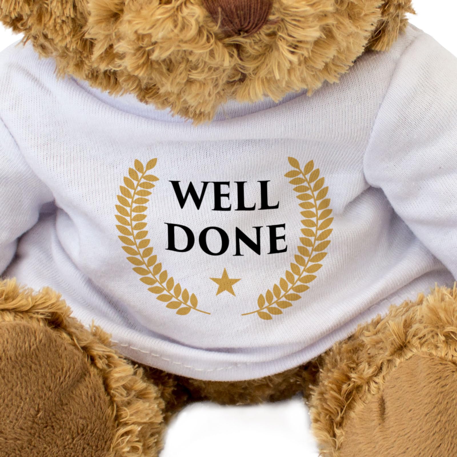 Big Red Egg WELL DONE (laurel wreath) - Teddy Bear - Cute Soft Cuddly Adorable - Gift Present, Brown - Image 3
