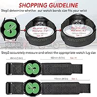 Vista 4 de Hemsut - Correa de reloj compatible con Samsung Galaxy Watch 5 Pro/Watch 6 & 5 & 4 y 3/Watch 6&4 Classic/Gear S3 & S2 / Active 2, correa de 0.78