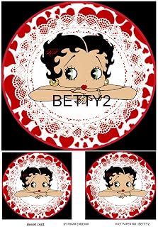 LineArt Betty Boop Serisi Pirinc Dekopaj Kagıdı 29