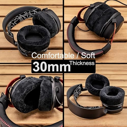 Miniatura 3 de Almohadillas de repuesto compatibles con ATH-M50x M50 M40, Arctis 7 Arctis Pro, ATH-WS1100iS, HD280 Pro, SRH 440, MDR-7506 V6 almohadillas de espuma