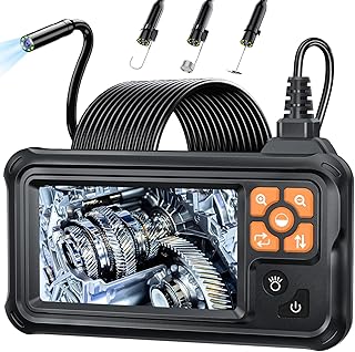 SKYBASIC Industrie-Endoskop, 4,3-Zoll IPS Digitales Endoskopkamera,1080P HD Kamera mit 8 LED-Lichtern, IP67 wasserdichtes Schlangenkamera, Inspektionskamera für Rohre, Autos, Wände, Bohrungen –20M