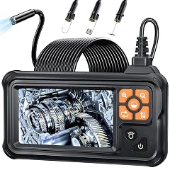 Industrial Endoscope Borescope Camera with Light 4 3 HD Digital Handheld Waterproof Sewer Tools Snake Inspection Camera with