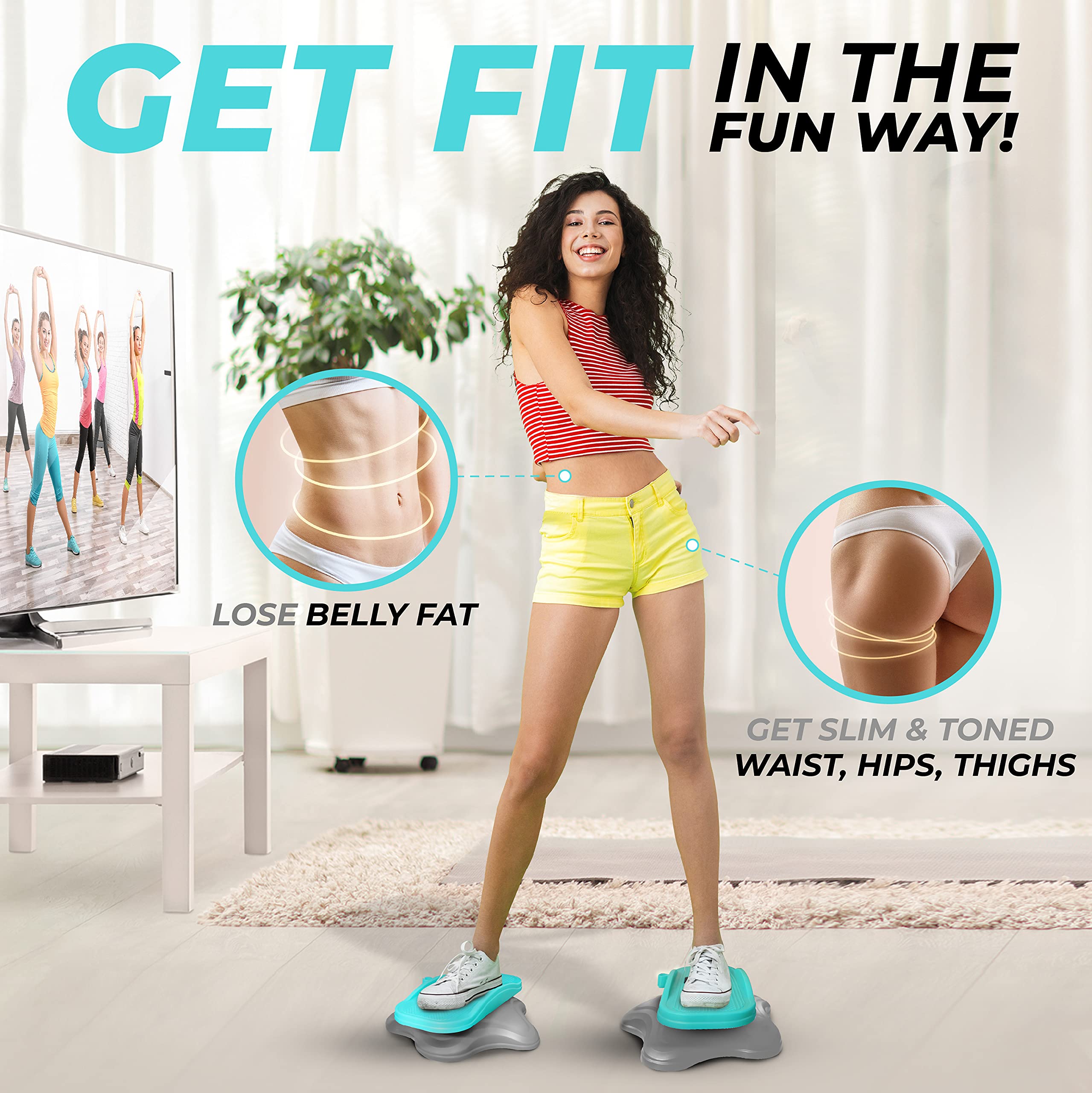 Yes4All Twist Waist Disc - Fitness Waist Twister der Neuen Generation Fitness Taillentwister, Fitness Waist Twist Disc für Multifunktions Fußsohle Fitnessgeräte für Zuhause, Abnehmen Sportgeräte