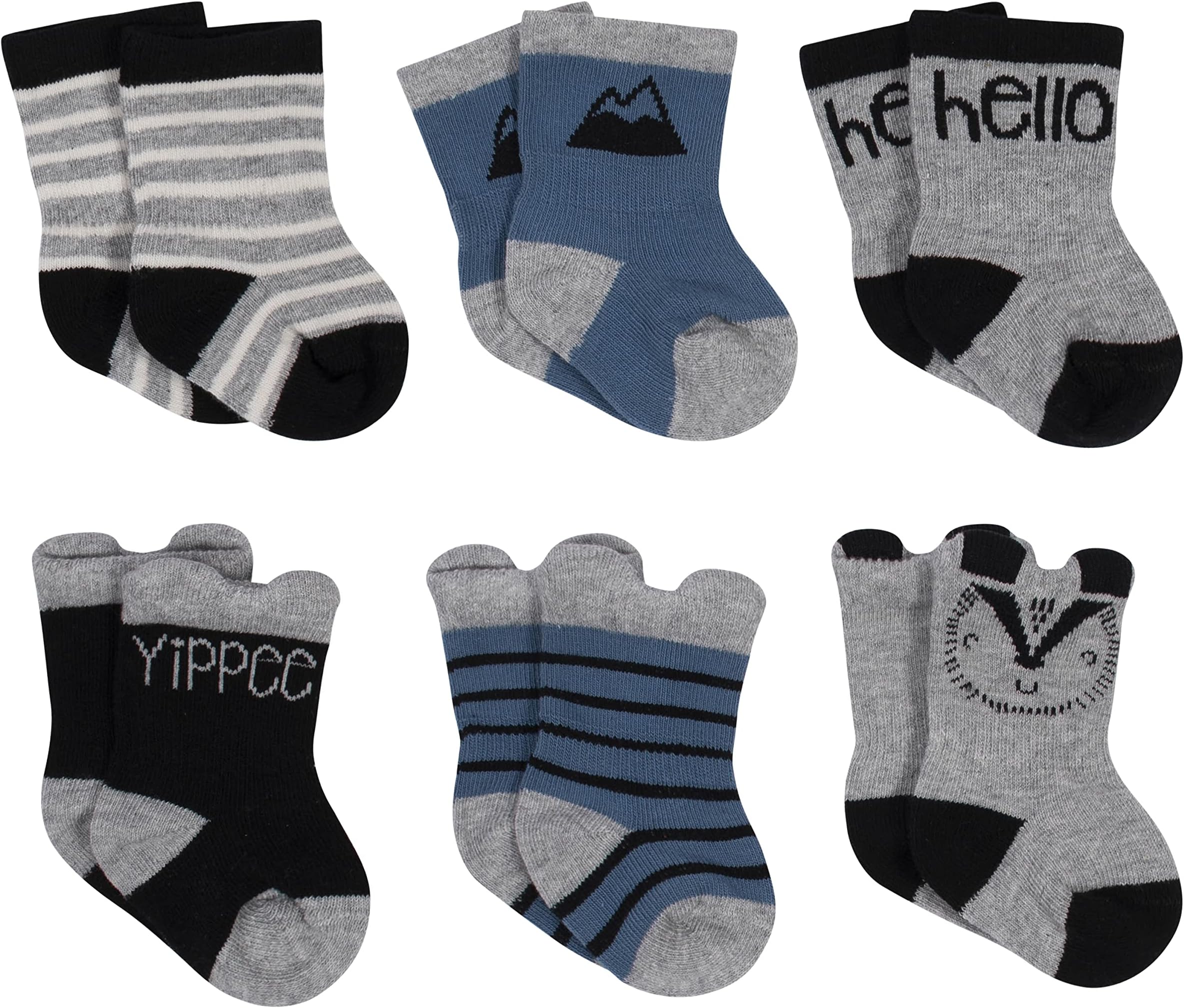 Grow by Gerber Baby 2-Pack 6-Pair Wiggle Proof Sock