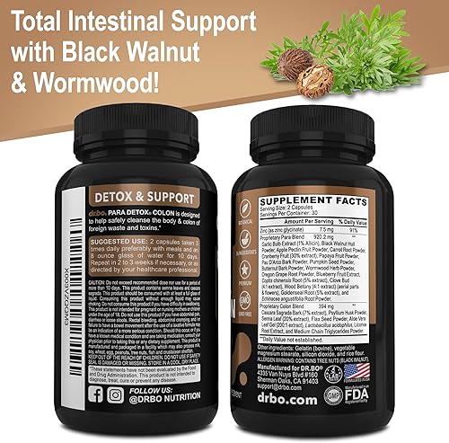 Miniatura 4 de Píldoras de limpieza de colon desintoxicación corporal - Limpiador de protección intestinal para estómago - Complejo de suplemento limpiador de peso