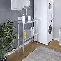 Vista 353 de Mesa de trabajo de acero inoxidable, mesa de metal