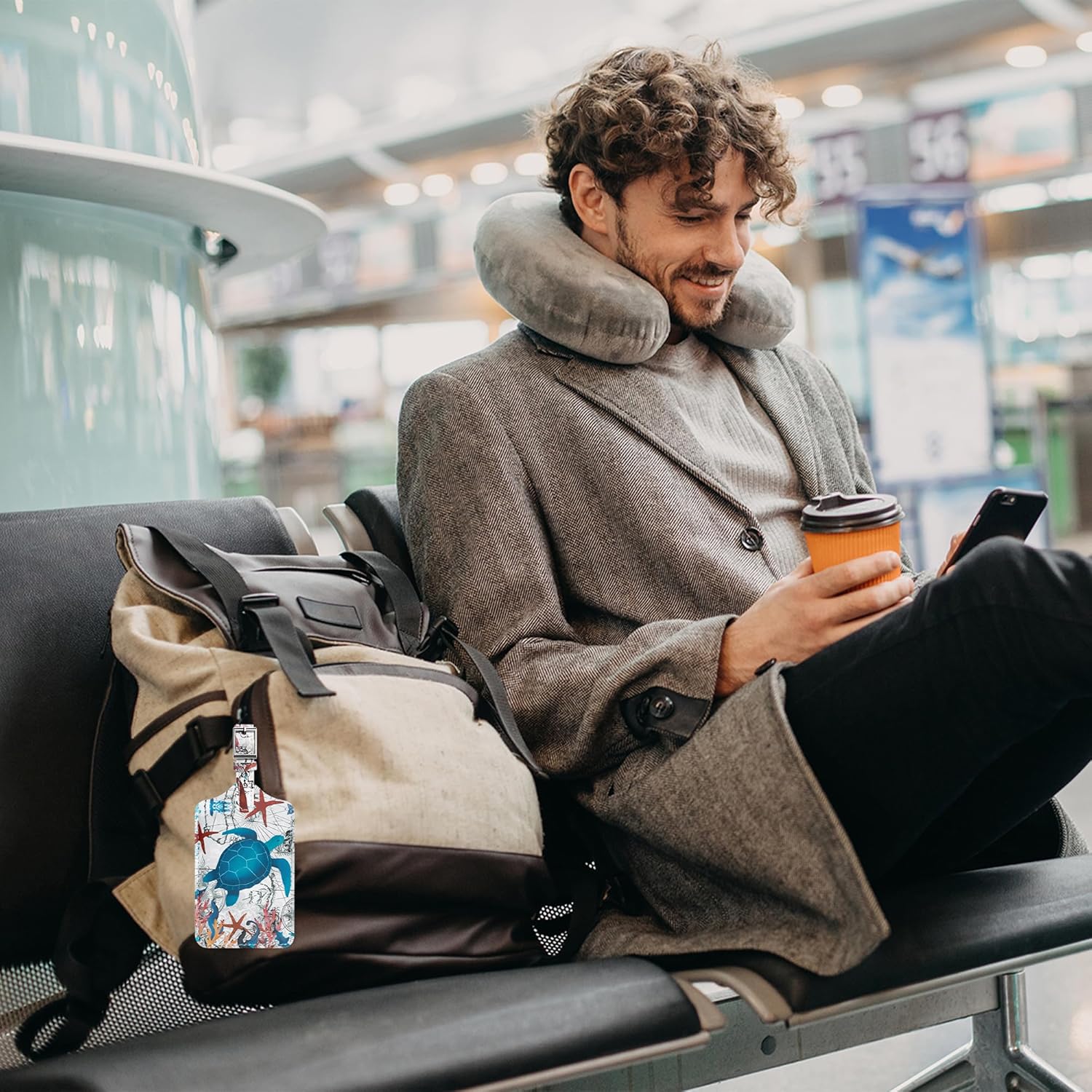 4 Pack Luggage Tag for Suitcases TSA Approved, Leather Suitcase Tags Identifiers, Cute Bag Name Travel Tags ID Labels for Women Men Cruise Airport Luggage Travel Essentials by Sodsay - Image 8