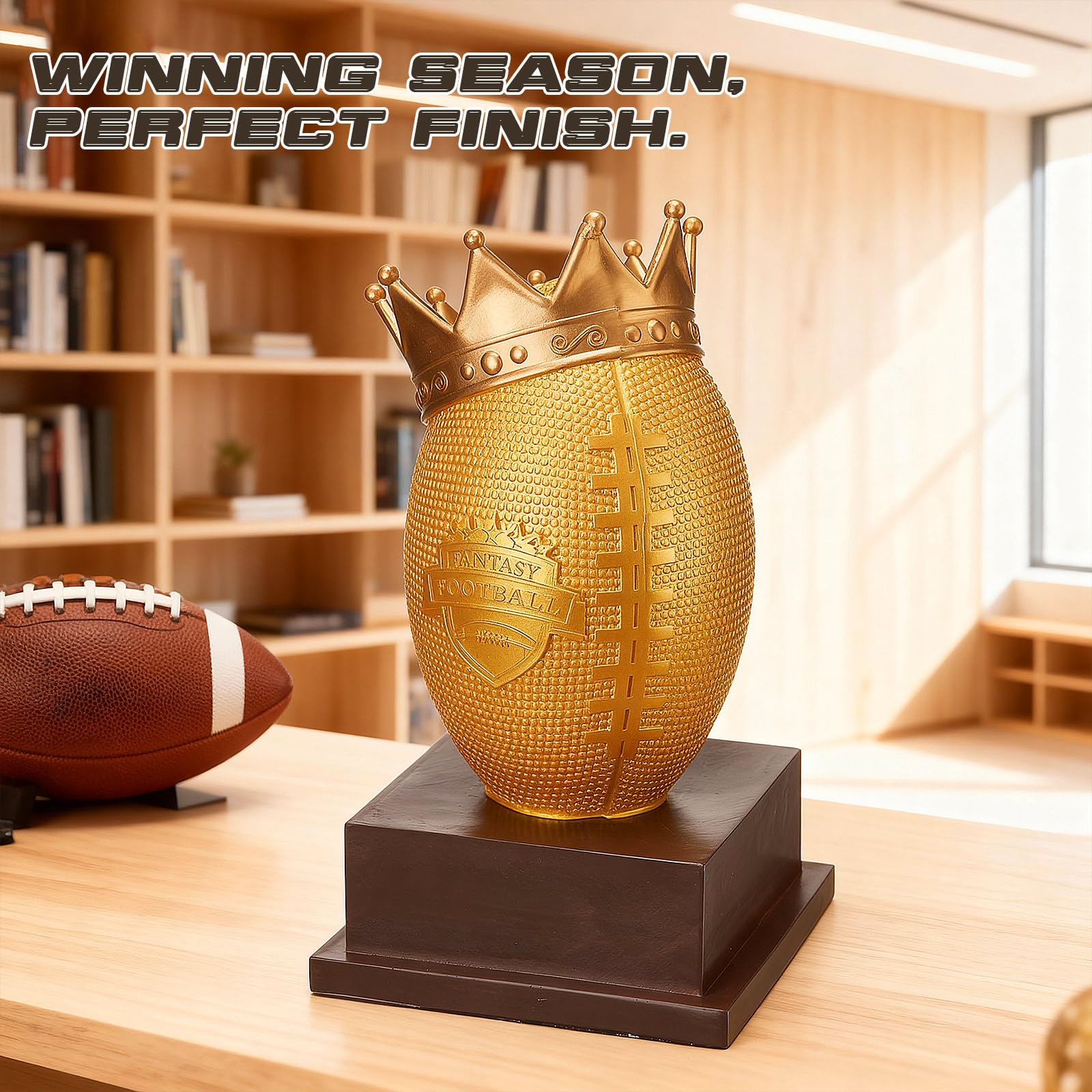 Quelay Große Fußball Champion King Trophäe für Fußball Sport Trophäe Teilnahme Gewinner Geschenk Torpost Award