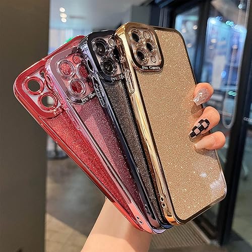 Miniatura 6 de Funda compatible con iPhone 11 Pro para mujeres y niñas, con purpurina de lujo, lindo chapado flexible, a prueba de golpes, protección completa de