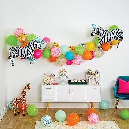 Miniatura 6 de C.R. Gibson CBGM-25403 Kit de arco de guirnalda de globos con todo mi corazón, kit de arco de globos de 16 pies, más de 60 globos rojos, rosas y