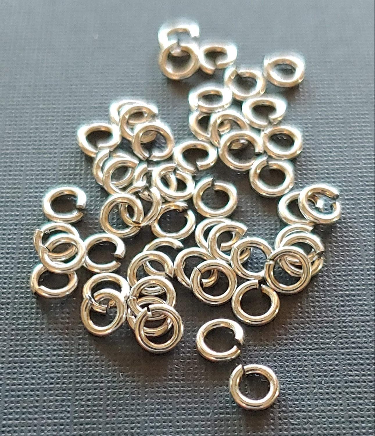 Snapeez II ULTRAPLATE 99.9% Antique Silver Moonlight Plate Ring Hard Open Jump Ring 4mm Heavy Gauge (Pk 50) Jump Rings. The Ultra Secure No Solder Jump Ring. Made in USA.