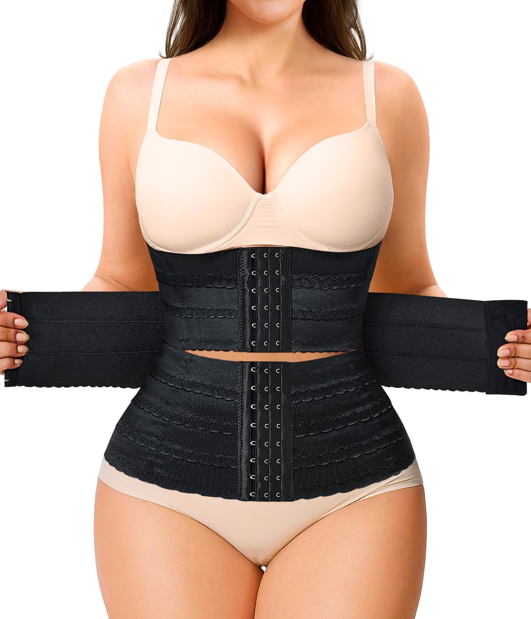 Waist Trainer for Women Corset Shapewear Tummy Control Segmented Waist Cincher Workout Girdle