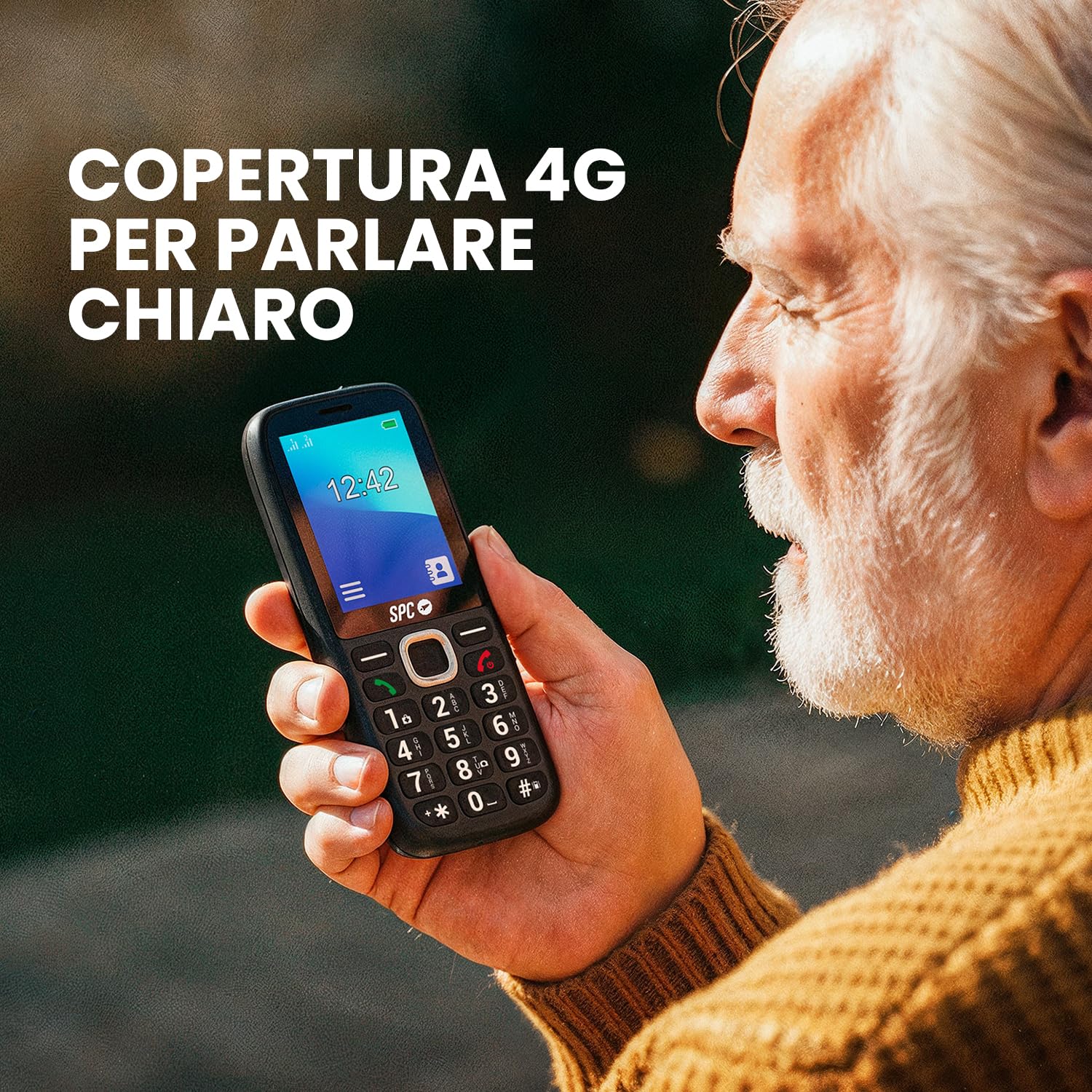 SPC FORTUNE 2 MAX - Cellulare senior, 4G e base di ricarica | Display 2,4" antigraffio, tasti grandi, suoneria 104dB, SOS, ICE e configurazione a distanza