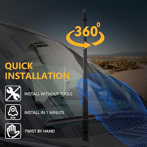 Miniatura 8 de Antena de 13 pulgadas compatible con Ford Bronco 2021 2022 2023 2024 24 puertas F150 F250 F350 Raptor Dodge Ram 1500 2500 3500 Accesorios exteriores