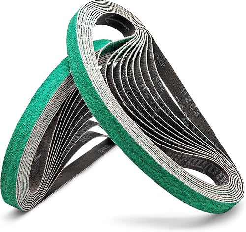 Correas de lijado de 12 pulgada x 18 pulgadas para lijadora de banda de aire, cinturones de lijado de circonita de 12 x 18 pulgadas, grano 60 para