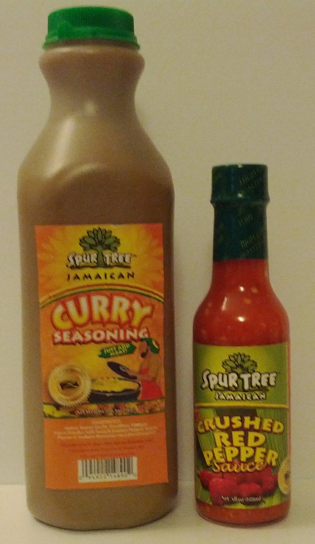 Spur Tree Jamaican Curry Medium + Crushed Red Pepper Sauce Pack
