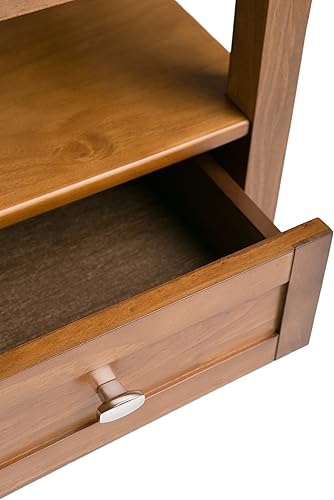 Miniatura 7 de SIMPLIHOME Warm Shaker - Mesa auxiliar rectangular de transición de madera maciza de 20 pulgadas de ancho en marrón dorado claro para sala de estar
