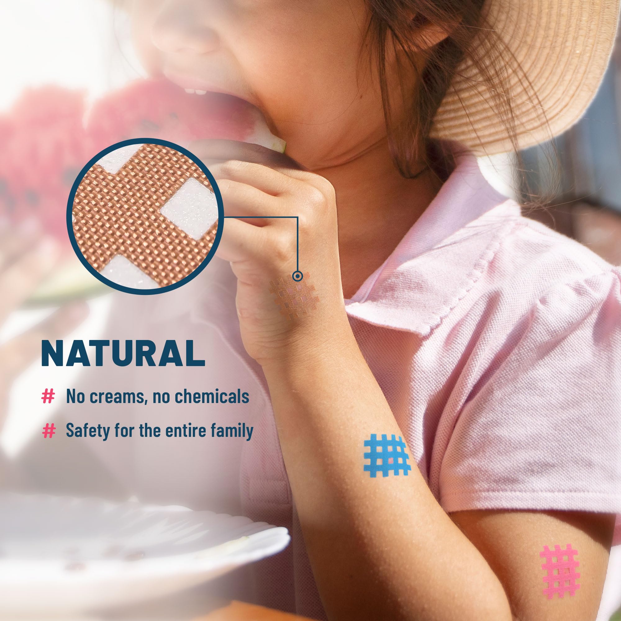 Pflaster zur Linderung von Juckreiz, für Kinder und Erwachsene, reduziert sofort Schwellungen, Juckreiz, natürliche Anti-Juckreiz, kinderfreundlich für Reisen, Wandern, Sommercamp Essentials, 81 Stück
