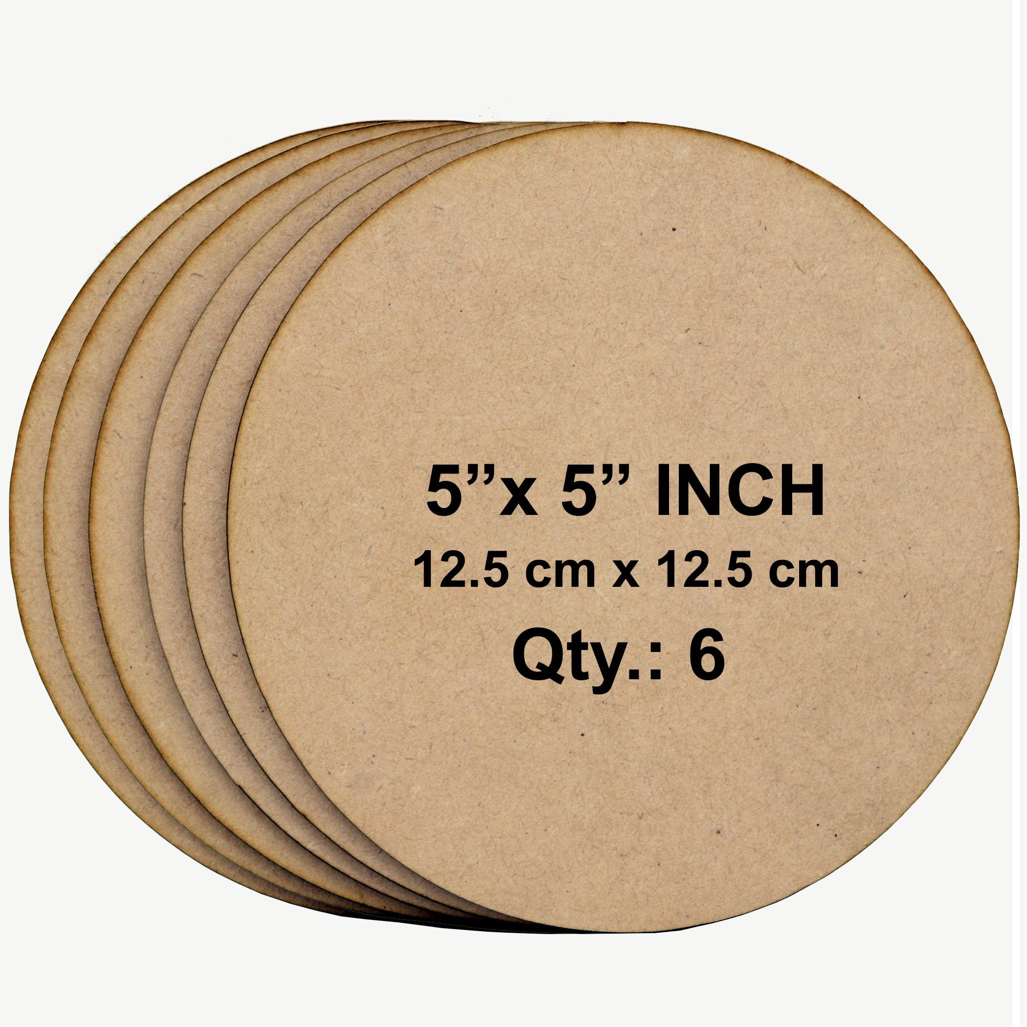 AJANTA ROYAL 6 Pack Round MDF Art Boards, 5 in. x 5 in., 2.5mm Thick-image-21
