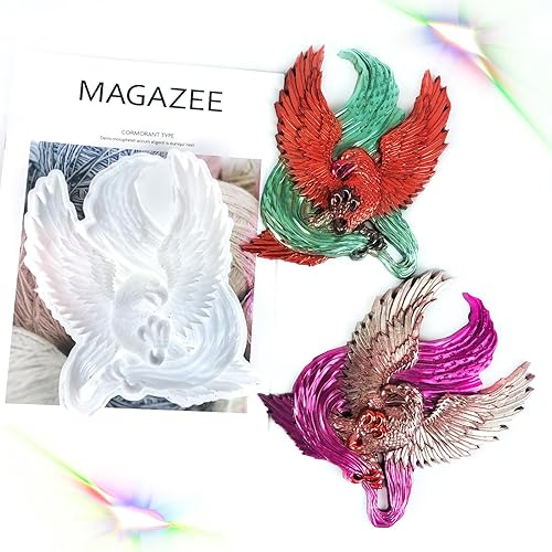 Miniatura 5 de Molde de águila 3D de silicona para decoración de pared de animales, molde de resina de águila calva, molde de fundición epoxi para manualidades,