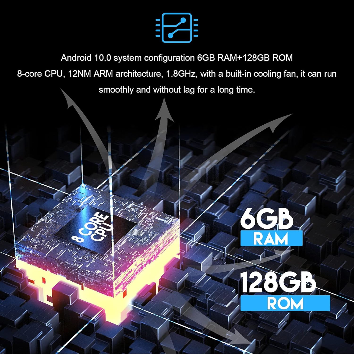 ZWNAV 12.3 inch Touch Screen Android 10 Radio for GMC Sierra Yukon Chevrolet Tahoe Silverado Suburban 2007-2012 Car Stereo Android Auto Replacement Head Unit GPS Navigation HD Video Multimedia Player