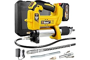 Battery Powered Grease Gun Kit with 12,000 PSI and 40-Inch Hose