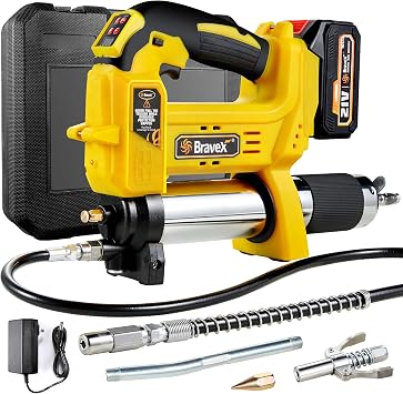 Cordless Grease Gun Compatible with Makita 21V Battery Powered 12,000 PSI Electric Grease Gun, W/T Rechargeable Battery Pack & Quick Release Coupler, 40 inch Long Hose, Dual Mode