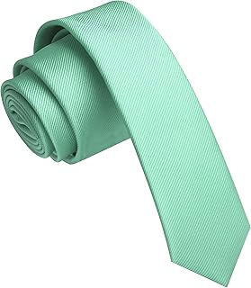 'JEMYGINS 1.58'' Solid Color Skinny Tie Slim Necktie for Men(4cm)'