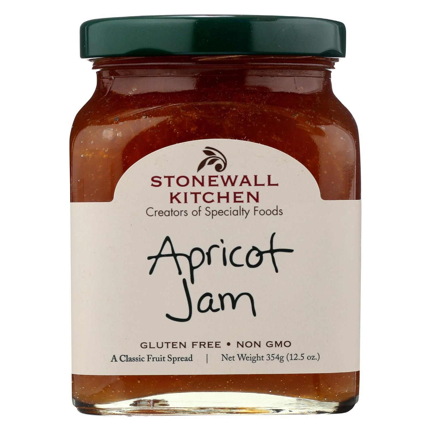 Stonewall Kitchen Apricot Jam 12.5 oz - Premium Gourmet Spread from Finest Apricots for Toast, Baking & Meat Glazes