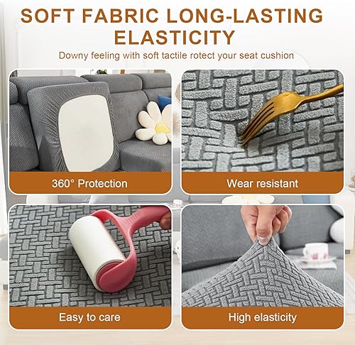 Miniatura 6 de Fundas de cojín para sofá, fundas para sofá modular, fundas elásticas para sofá en forma de L y asientos modulares, protector de muebles apto para