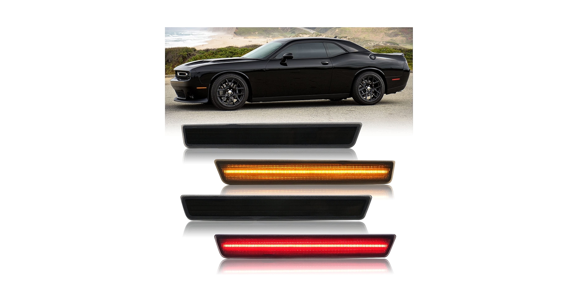Amazon.com: R&F Auto 4PCS LED Amber Red Side Marker Lights
