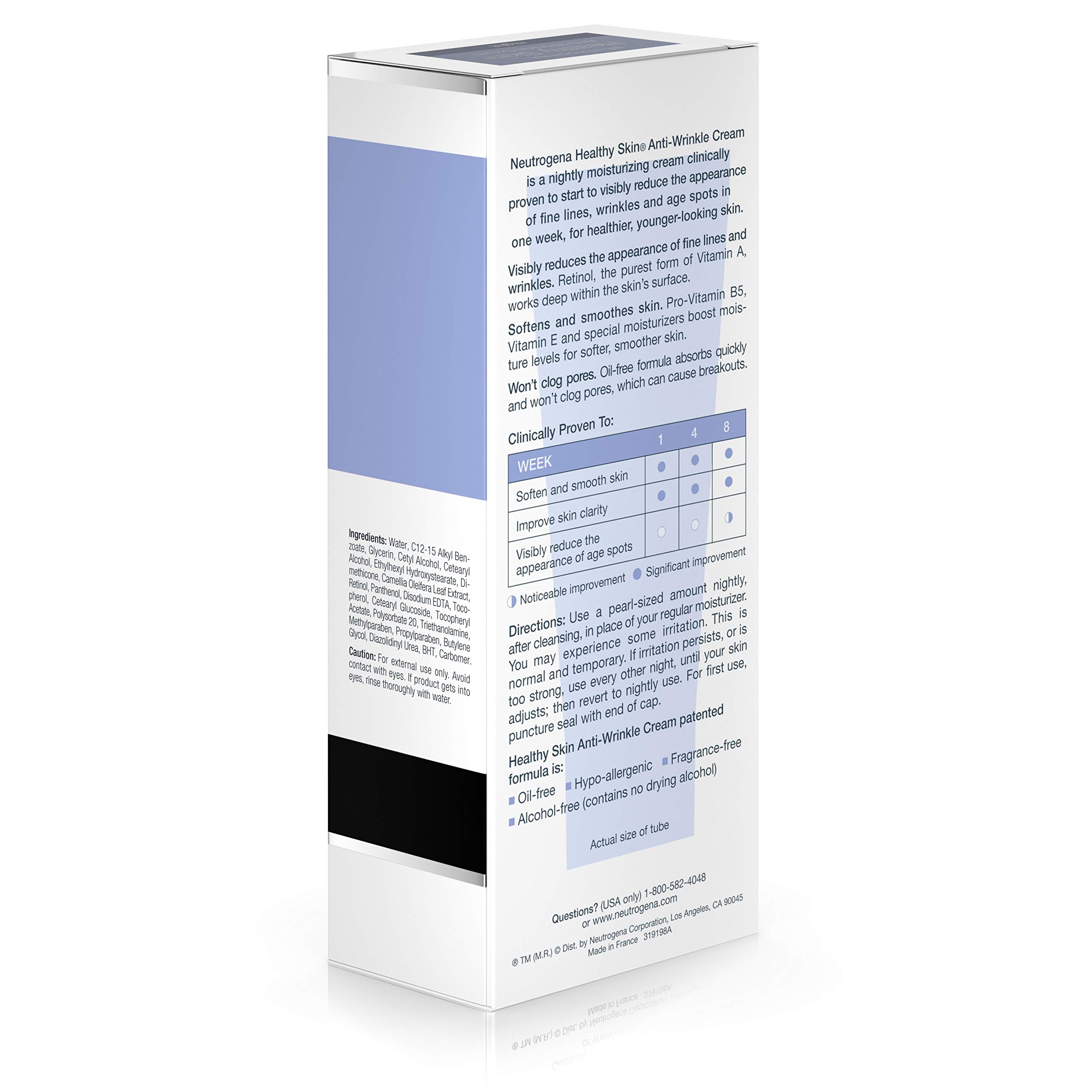 Neutrogena Healthy Skin Crème Anti-Rides de Nuit au Rétinol, 41 ml