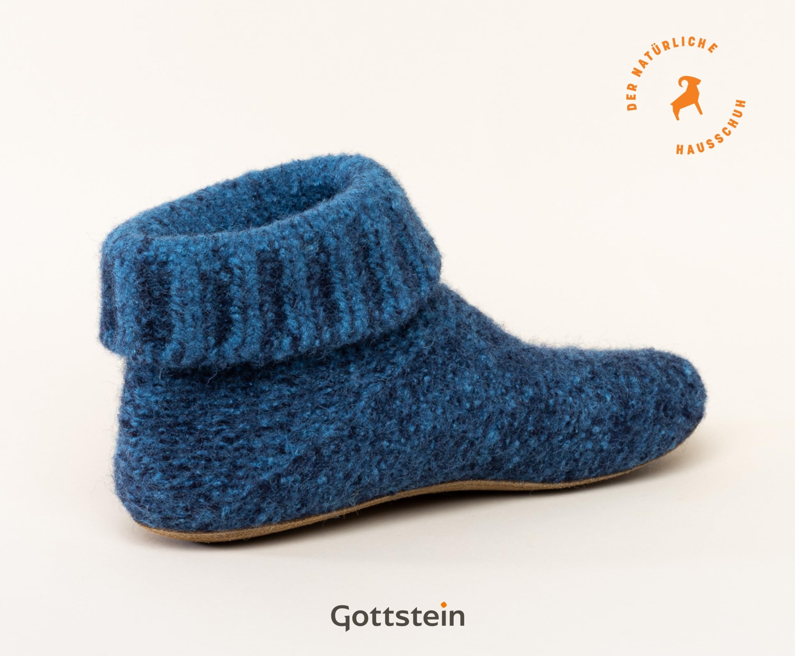 Gottstein Hüttenschuh Knit Boot - Filz-Hausschuh für Damen & Herren | Aus 100% Schurwolle